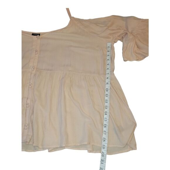 Torrid Blush Pink Cold Shoulder Top Blouse 5X - Picture 6 of 9